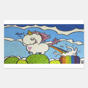 Sticker Rectangulaire La licorne potelée