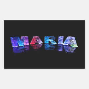 Sticker Rectangulaire La Maria nommée dans 3D s'allume (la photographie)