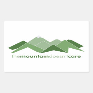 Sticker Rectangulaire La montagne s'en fiche