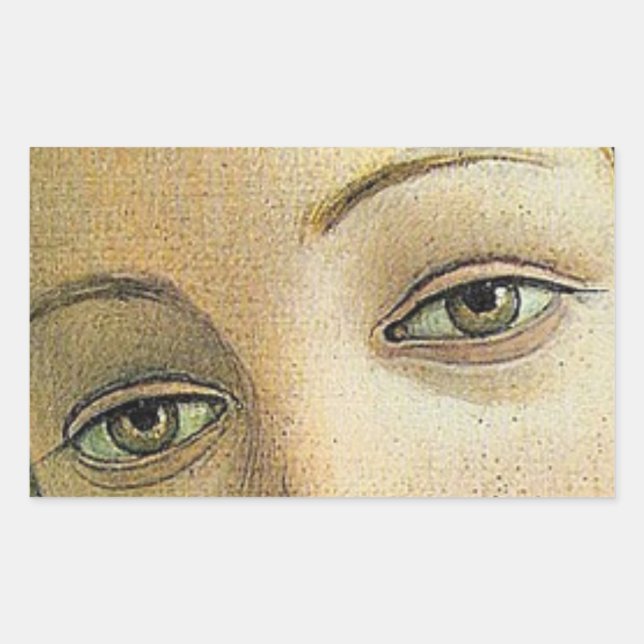 Sticker Rectangulaire La naissance de Vénus (détail des yeux) (Devant)