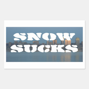 Sticker Rectangulaire La neige suce