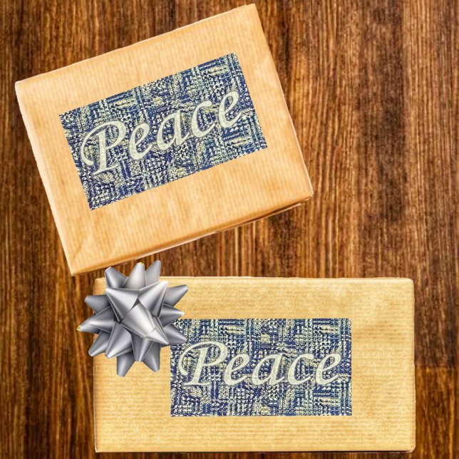 Sticker Rectangulaire La paix abonde (Enhance the beauty of your gift-wrapped presents, with these Peace Abounds Rectangular Stickers!)