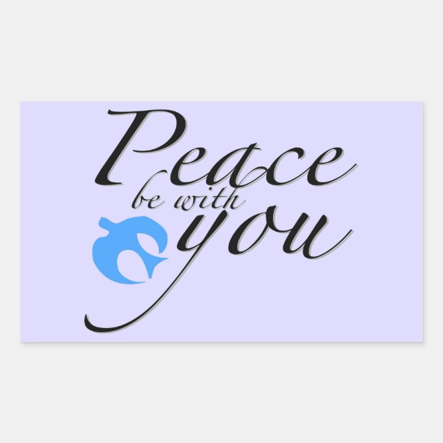 Sticker Rectangulaire La paix soit avec vous (Devant)