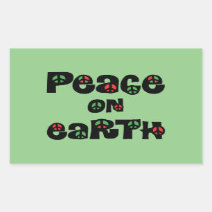 Sticker Rectangulaire La Paix sur Terre Noël