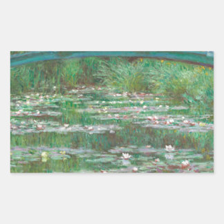 Sticker Rectangulaire La passerelle japonaise par Claude Monet