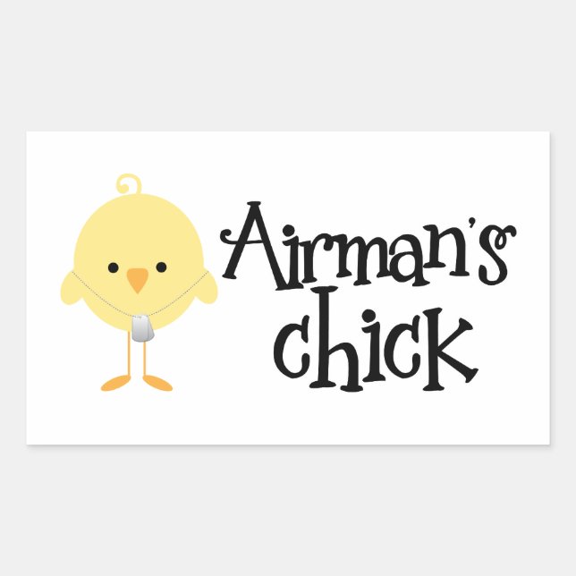 Sticker Rectangulaire La poule de l'aviateur (Devant)