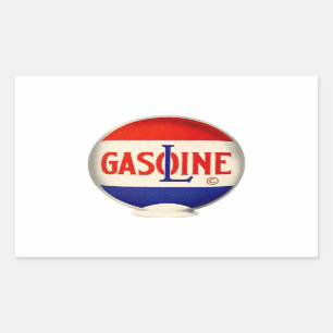Sticker Rectangulaire La publicité vintage d'essence