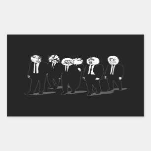 Sticker Rectangulaire La rage Meme comique fait face à la marche. Je