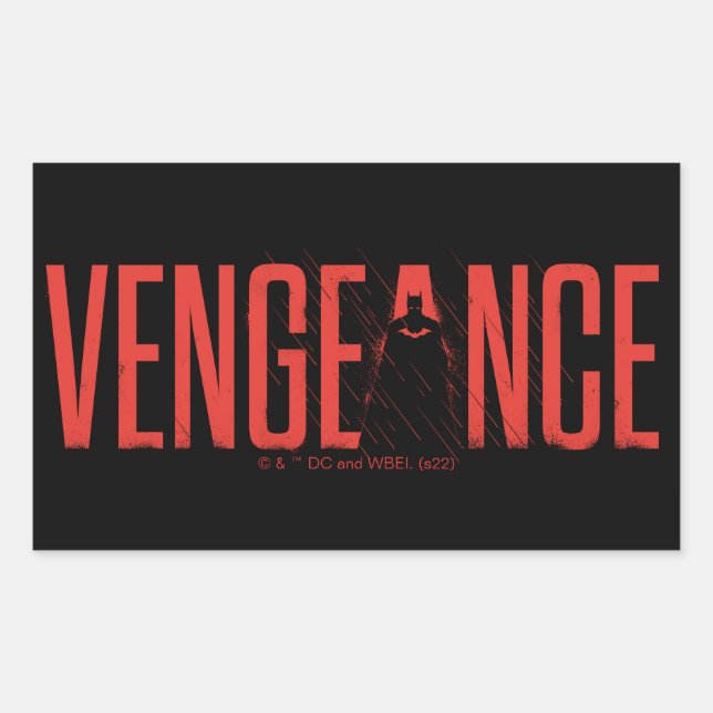 Sticker Rectangulaire La silhouette Batman Vengeance (Devant)