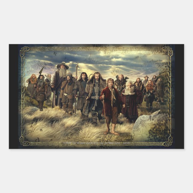 Sticker Rectangulaire La société encadrée (Devant)