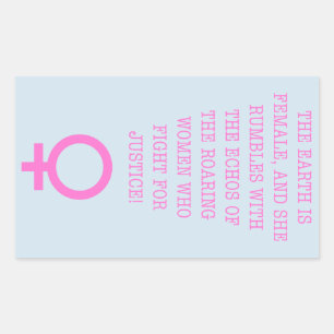 Sticker Rectangulaire La Terre est une Femme