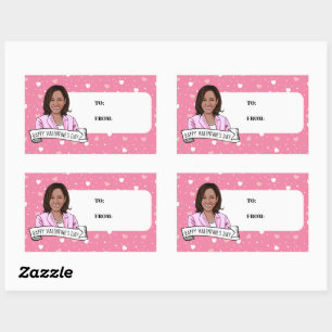 Sticker Rectangulaire La Vice-présidente Kamala Harris Valentine's Day