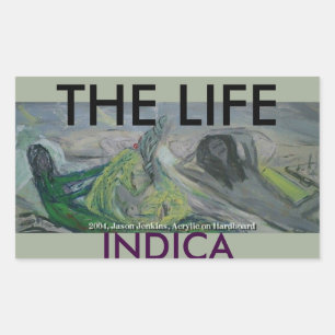 STICKER RECTANGULAIRE LA VIE INDICA
