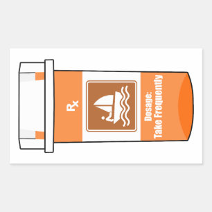 Sticker Rectangulaire La voile est ma drogue