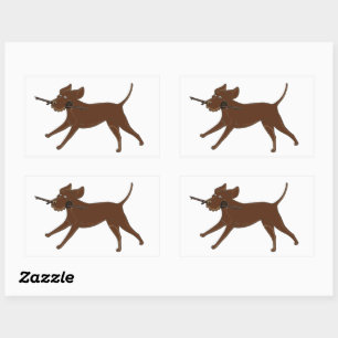 Sticker Rectangulaire Laboratoire de chocolat LR avec bâton