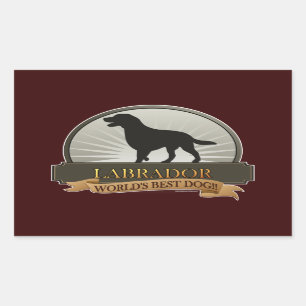 Sticker Rectangulaire Labrador Retriever