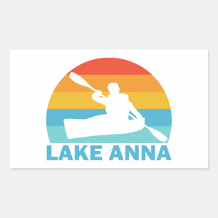 Sticker Rectangulaire Lac Anna Virginia Kayak