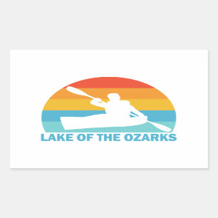 Sticker Rectangulaire Lac Des Ozarks Missouri Kayak