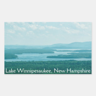 Sticker Rectangulaire Lac et Mountain View