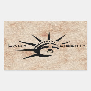 Sticker Rectangulaire Lady Liberty