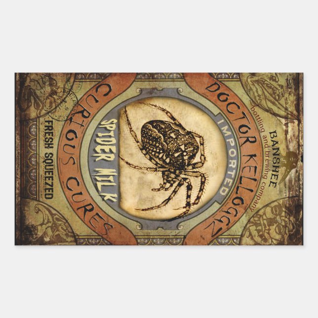 Sticker Rectangulaire Lait d'araignée (Devant)