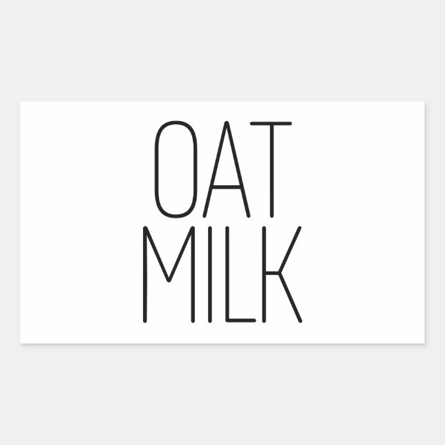 Sticker Rectangulaire Lait d'avoine lisse (Devant)