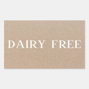 Sticker Rectangulaire Lait sans allergie Safe culinaire