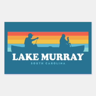 Sticker Rectangulaire Lake Murray South Carolina Canoë