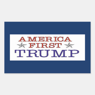 Sticker Rectangulaire L'Amérique d'abord Trump