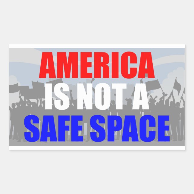 Sticker Rectangulaire L'Amérique n'est pas un espace sûr (Devant)