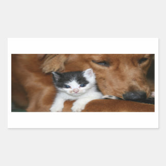 Sticker Rectangulaire L'amour des chiots