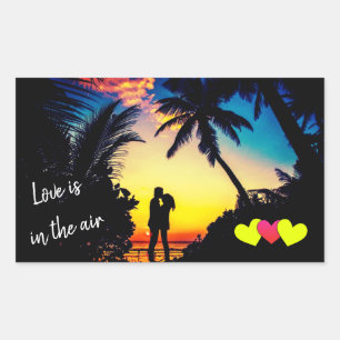 Sticker Rectangulaire L'amour est dans l'air