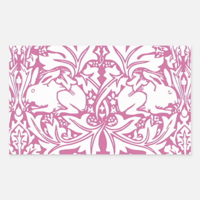 Sticker Rectangulaire Lapins vintages (Devant)
