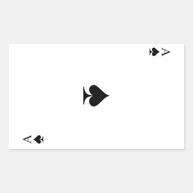 Sticker Rectangulaire L'as des pique (Devant)