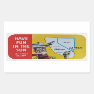 Sticker Rectangulaire Las Vegas Navada Vintage voyage Design