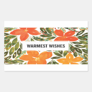Sticker Rectangulaire L'autocollant de SOUHAITS LE PLUS CHAUD