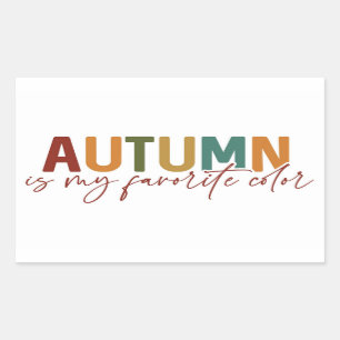 Sticker Rectangulaire L'automne est ma couleur préférée