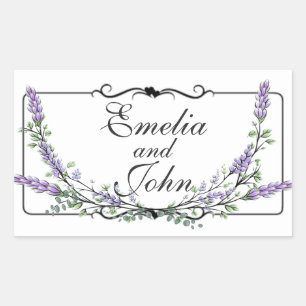 Sticker Rectangulaire Lavande et Eucalyptus