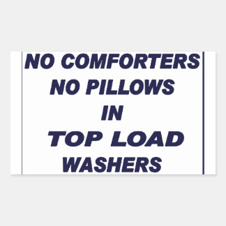 Sticker Rectangulaire Lave-linge bleu non chargé en haut