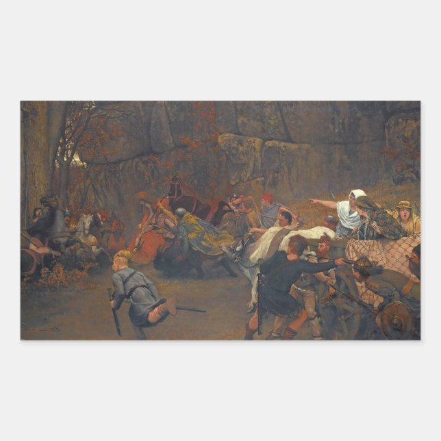 Sticker Rectangulaire Lawrence Alma-Tadema - Gunthram Bose Et Ses (Devant)