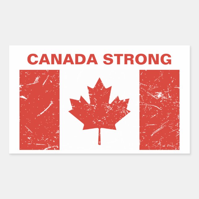 Sticker Rectangulaire Le Canada fort (Devant)