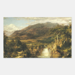 Sticker Rectangulaire Le Cœur des Andes par Frederic Edwin Church
