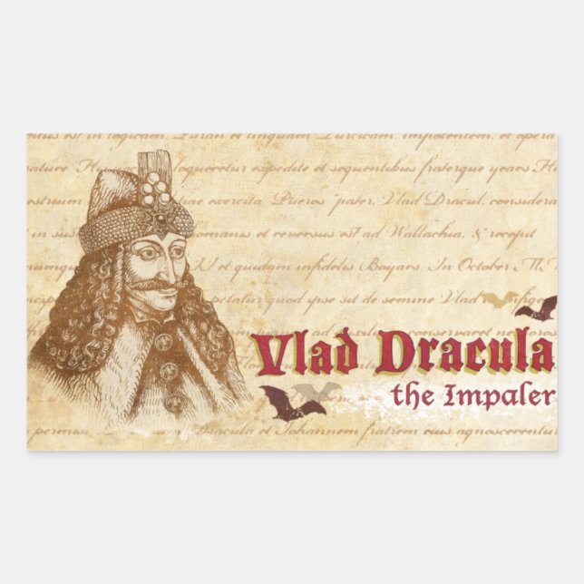 Sticker Rectangulaire Le comte historique Dracula (Devant)