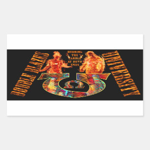 Sticker Rectangulaire Le double flambe université