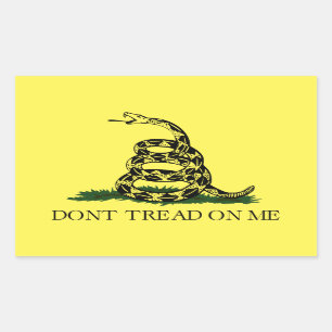 Sticker Rectangulaire Le drapeau de Gadsen, ne marchent pas sur moi,