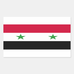 Sticker Rectangulaire Le drapeau syrien