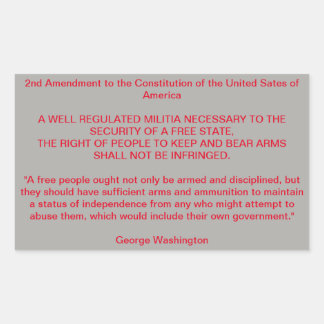 Sticker Rectangulaire Le droit inaliénable de porter des armes.