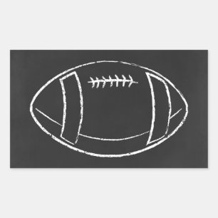 Sticker Rectangulaire le football de craie