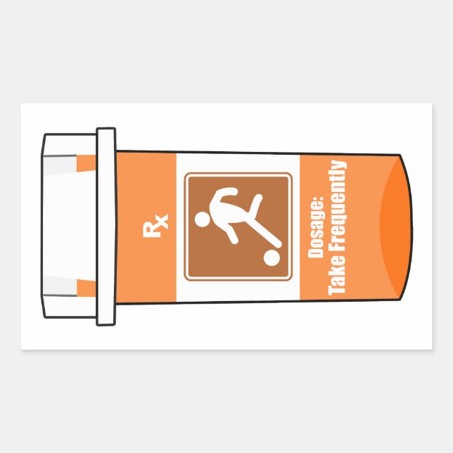 Sticker Rectangulaire Le Football Est Ma Drogue (Devant)