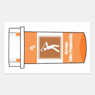 Sticker Rectangulaire Le golf est ma drogue
